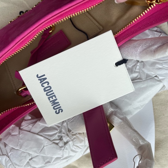 Jacquemus Le Bisou pink suede shoulder bag (never worn, tags on, packaging) - Picture 3 of 6